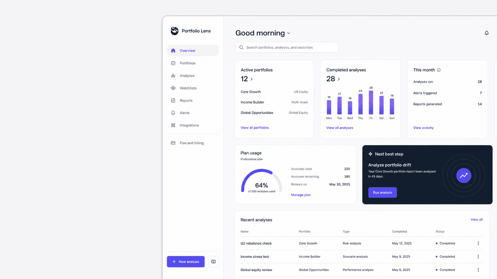 Foliovox desktop portfolio overview workspace